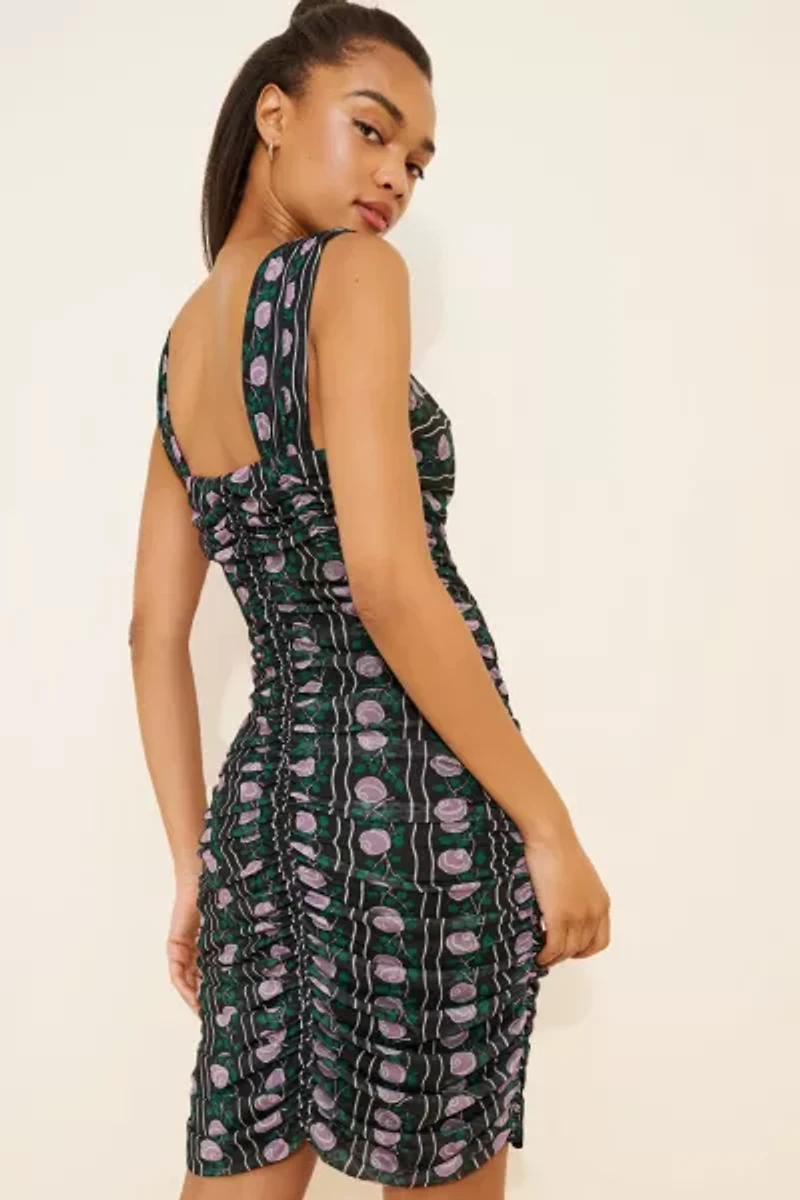 Anna Sui Ruched Tie Mini Dress