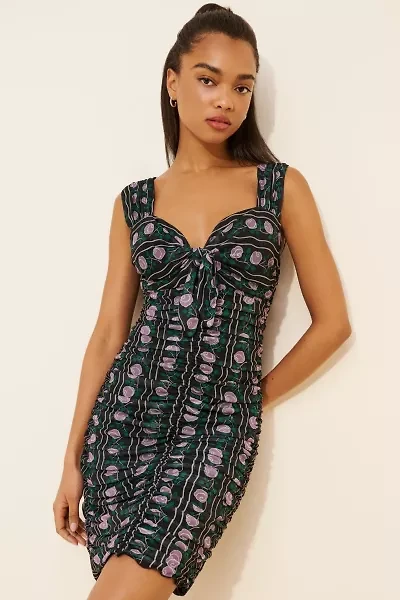 Anna Sui Ruched Tie Mini Dress