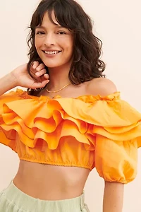 Vero Moda Ree Ruffle Crop Top