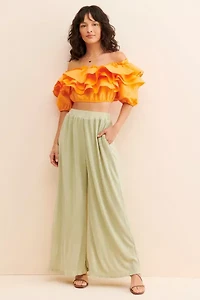 Vero Moda Ree Ruffle Crop Top