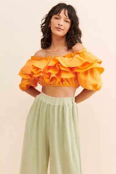 Vero Moda Ree Ruffle Crop Top