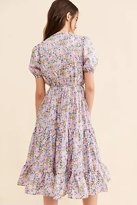 Sister Jane Floral Fields Midi Wrap Dress