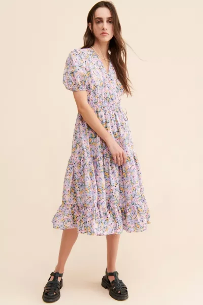 Sister Jane Floral Fields Midi Wrap Dress