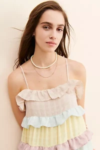 Sweet en Forme Tiered Colorblock Midi Dress
