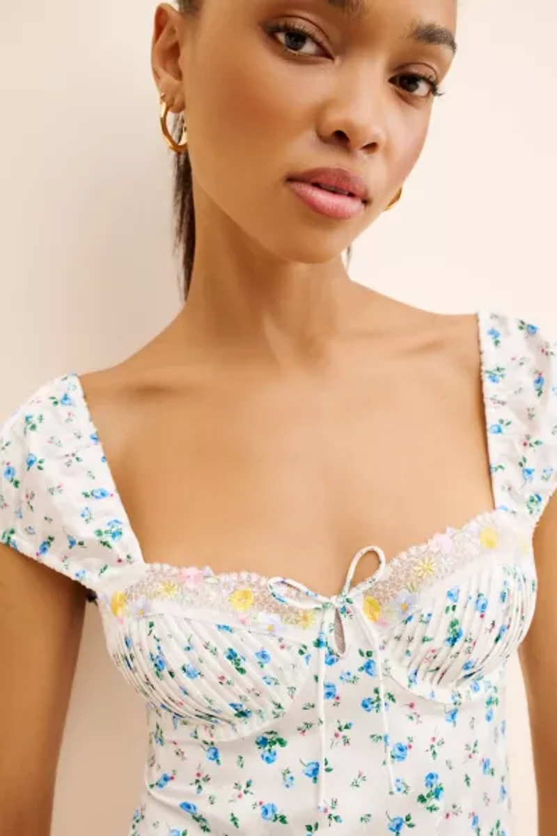 For Love & Lemons Paloma Midi Slip Dress