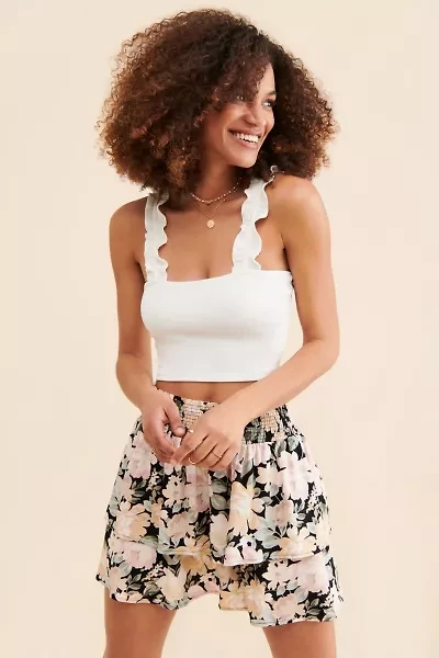 Saltwater Luxe Floral Tiered Mini Skirt