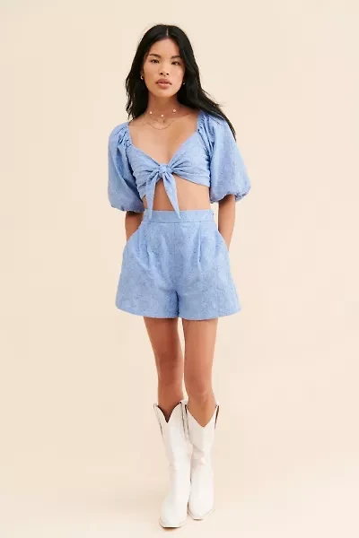 MinkPink Geneva Textured Shorts