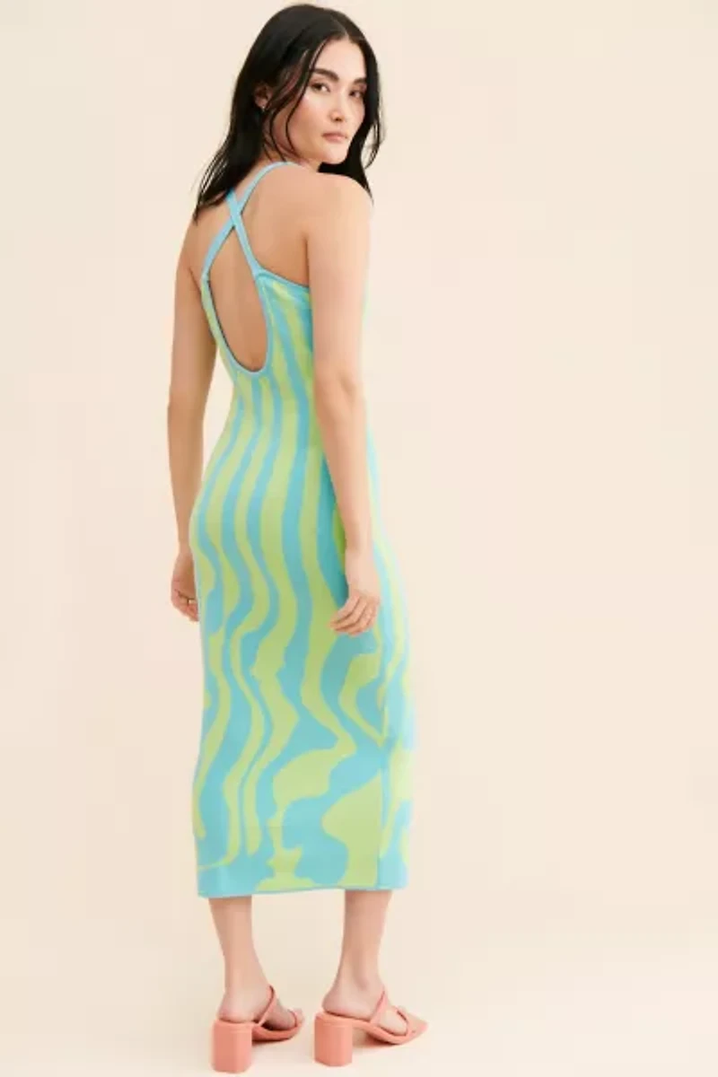Another Girl Wavy Stripe Knit Dress