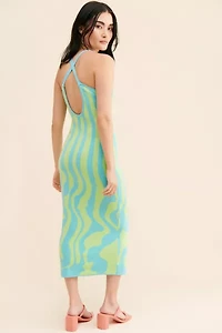 Another Girl Wavy Stripe Knit Dress
