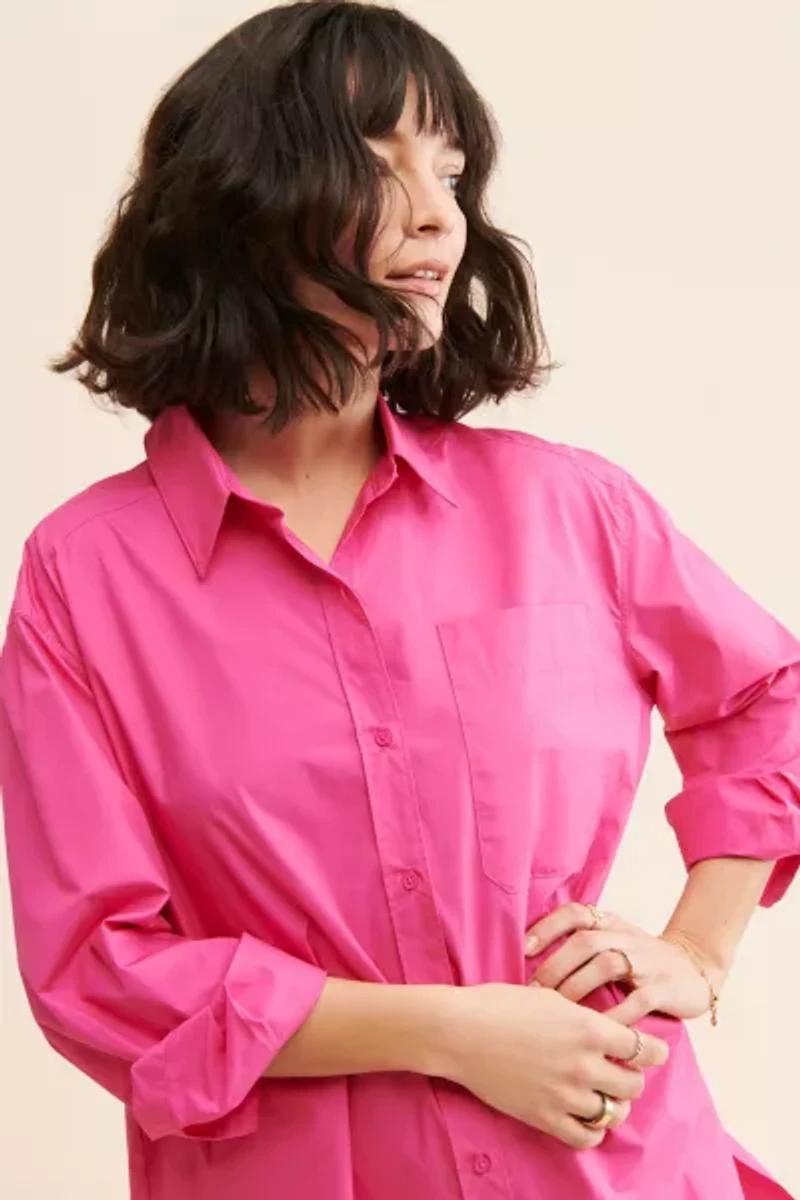 English Factory Oversized Mini Shirtdress