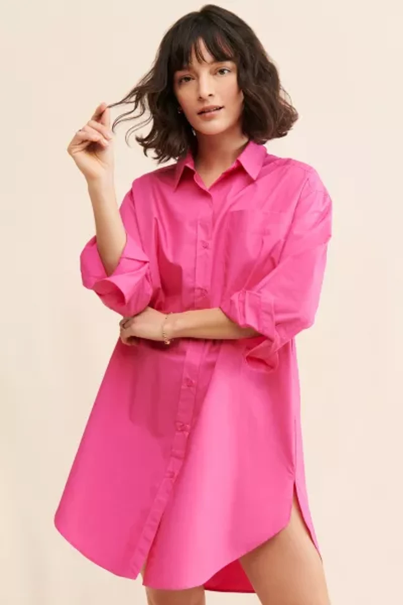 English Factory Oversized Mini Shirtdress