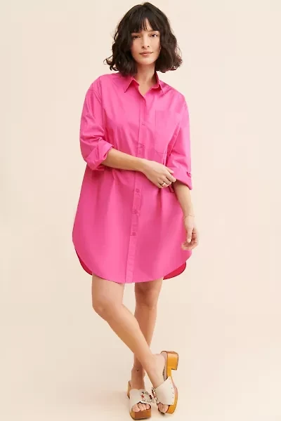 English Factory Oversized Mini Shirtdress