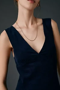 Motel Sarabi Plunging Drop Waist Corduroy Mini Dress