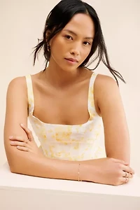 WAYF Peplum Poplin Tank Top