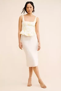 WAYF Peplum Poplin Tank Top