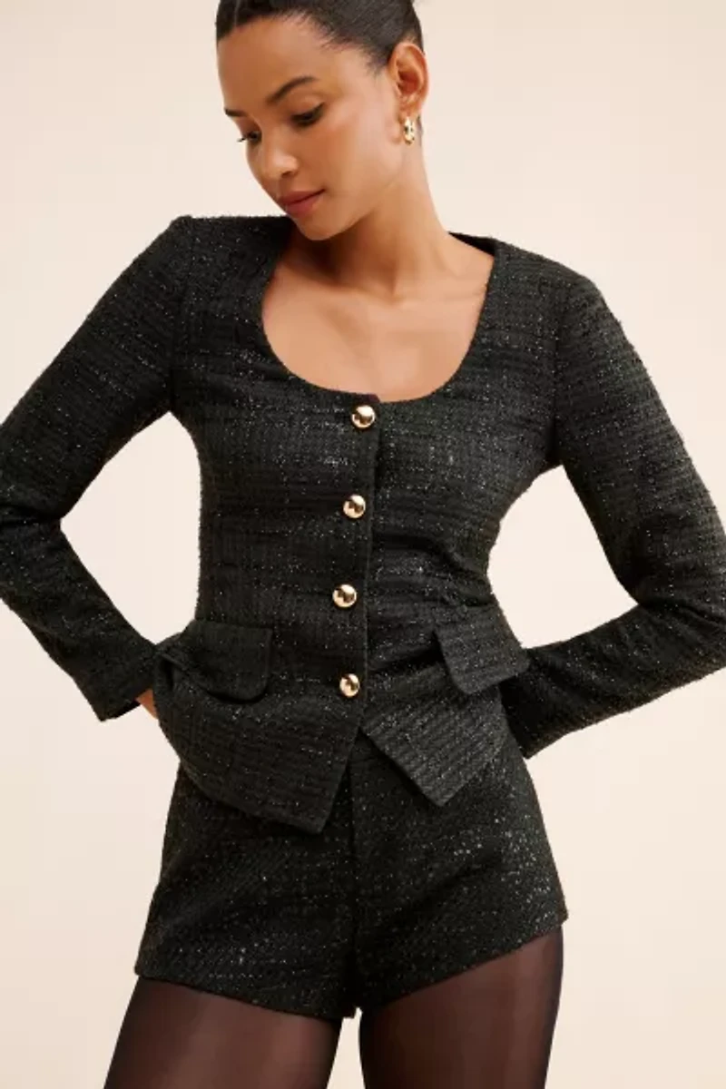 Endless Rose Tweed Micro Shorts