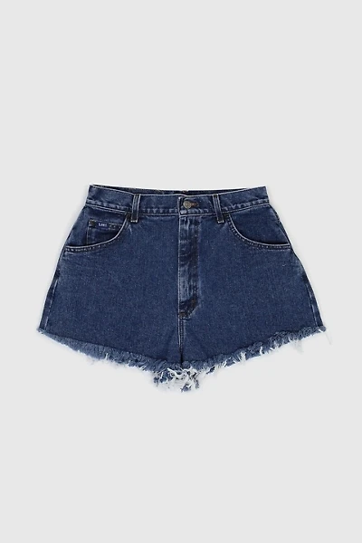 Vintage 90s Lee Dark Wash Distressed Shorts 02