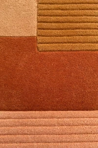 Jubi Neutral Mosaic Oval Hand Tufted Wool Rug