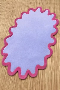 Jubi Halo Burst Hand Tufted Oval Wool Rug
