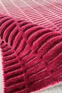 Jubi Pink Ombre Hand Loomed Wool Rug