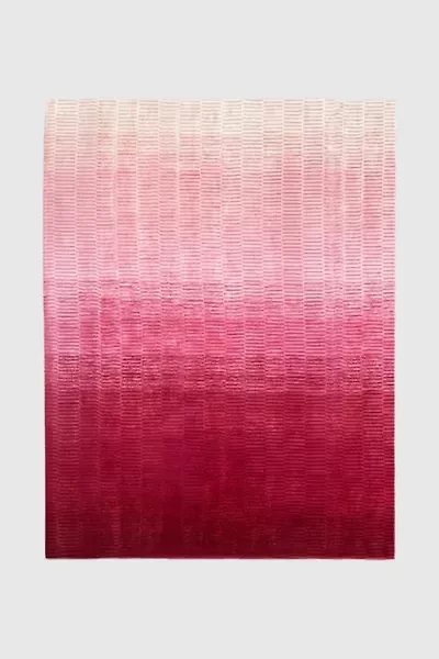 Jubi Pink Ombre Hand Loomed Wool Rug