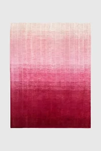 Jubi Pink Ombre Hand Loomed Wool Rug