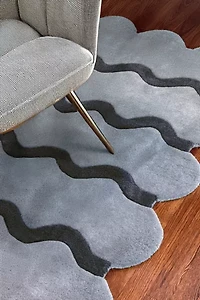 Jubi Sculpted Edge Hand Tufted Wool Rug