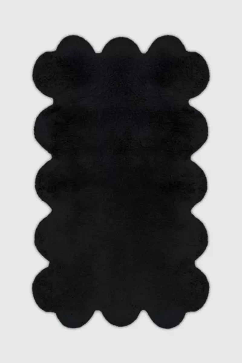 Jubi Solid Color Sculpted Edge Hand Tufted Wool Rug