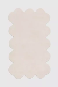 Jubi Solid Color Sculpted Edge Hand Tufted Wool Rug