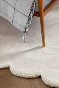 Jubi Solid Color Sculpted Edge Hand Tufted Wool Rug