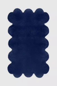 Jubi Solid Color Sculpted Edge Hand Tufted Wool Rug