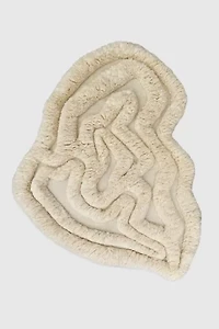 Jubi Rolling Tides Organic Shaped Shag Wool Rug