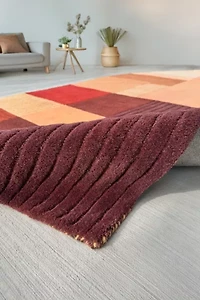 Jubi Sunset Mosaic Arch Hand Tufted Wool Rug