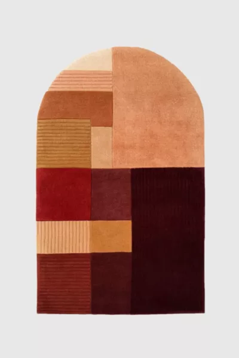 Jubi Sunset Mosaic Arch Hand Tufted Wool Rug