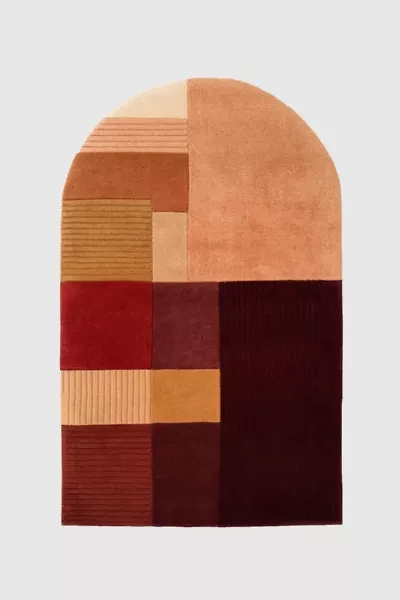 Jubi Sunset Mosaic Arch Hand Tufted Wool Rug