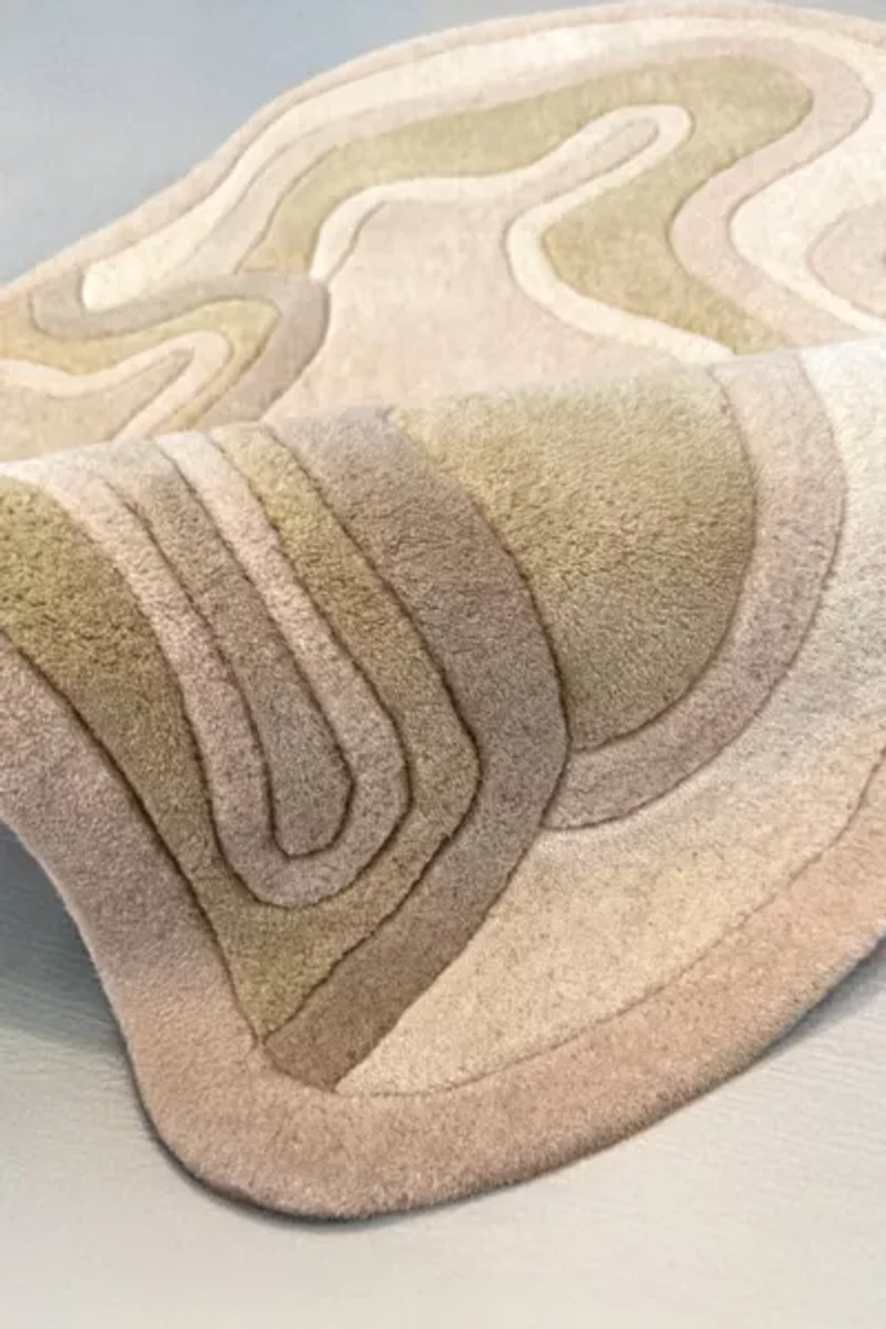 Jubi Rolling Tides Hand Tufted Wool Rug