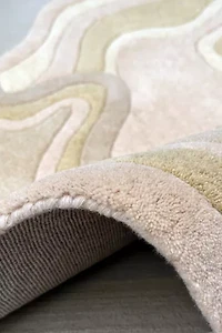 Jubi Rolling Tides Hand Tufted Wool Rug