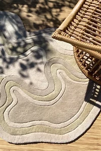 Jubi Rolling Tides Hand Tufted Wool Rug