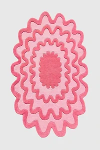 Jubi Burst Oval Hand Tufted Wool Rug