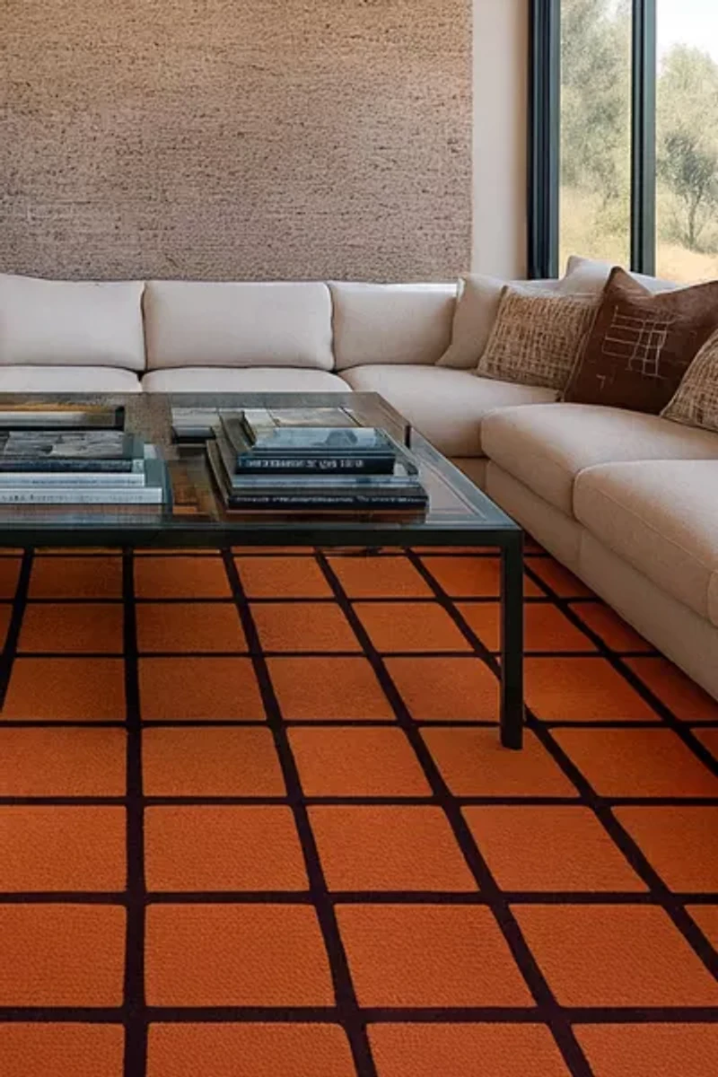Jubi Clay Tile Hand Tufted Wool Rug