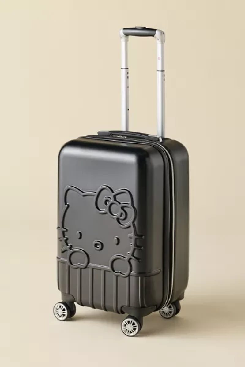 FŪL Sanrio Hello Kitty Black Hard Shell Rolling Luggage