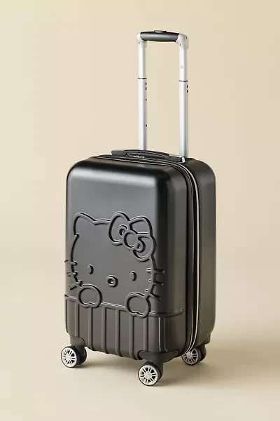 FŪL Sanrio Hello Kitty Black Hard Shell Rolling Luggage