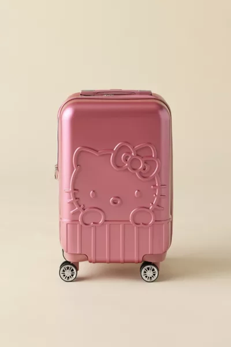 FŪL Sanrio Hello Kitty Pink Hard Shell Rolling Luggage