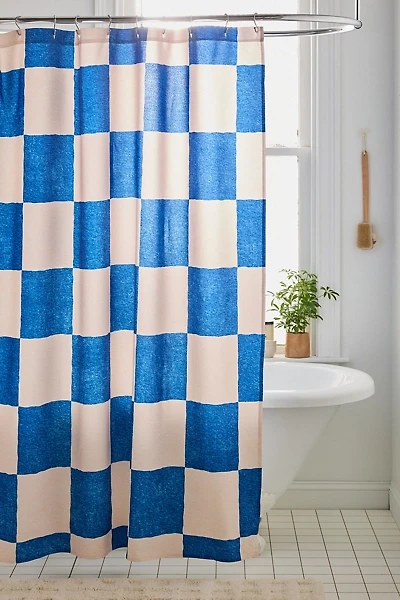 Checkered Patterned Shower Curtain