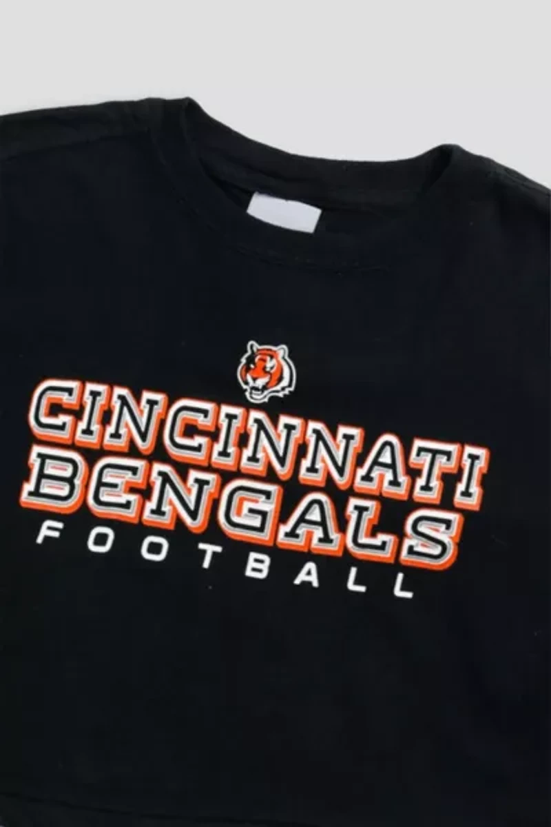 Frankie Collective Rework Cincinnati Bengals NFL Crop Tee 001