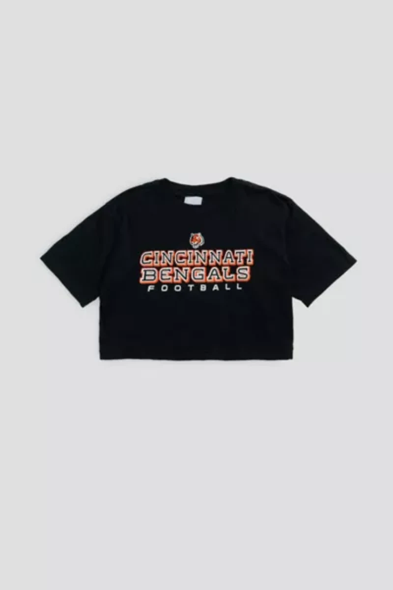 Frankie Collective Rework Cincinnati Bengals NFL Crop Tee 001