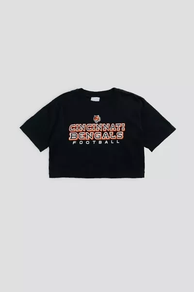 Frankie Collective Rework Cincinnati Bengals NFL Crop Tee 001