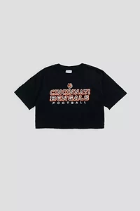 Frankie Collective Rework Cincinnati Bengals NFL Crop Tee 001
