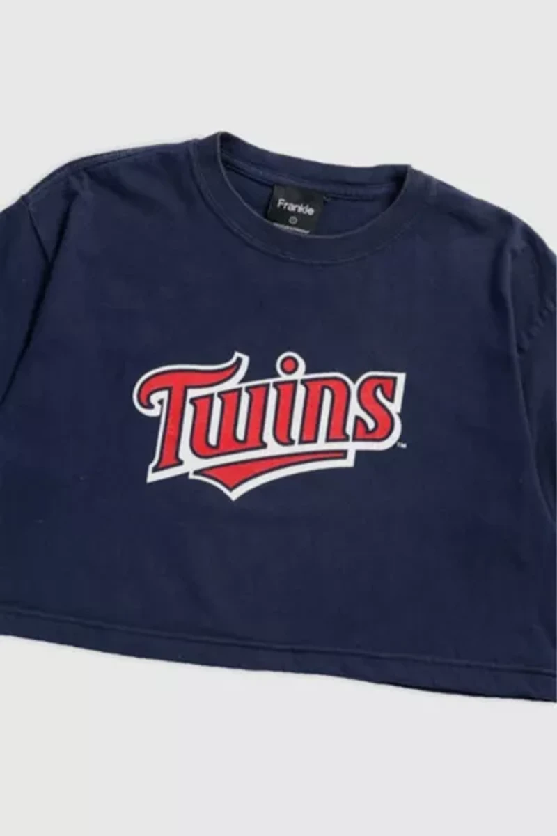 Frankie Collective Rework Minnesota Twins MLB Crop Tee 001
