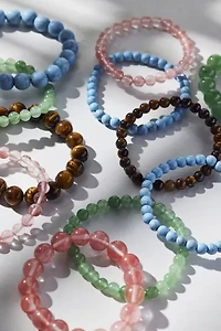 Genuine Stone Beaded Bracelet Set